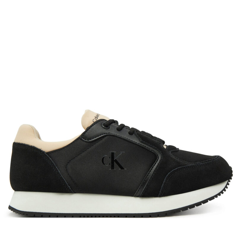 Сникърси Calvin Klein Jeans Runner Laceup Low Mg Media YW0YW01644 Черен цвят на ниска цена