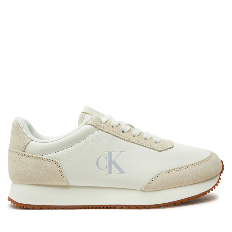 Сникърси Calvin Klein Jeans Runner Laceup Low Mix Mg YW0YW01798 Бял цвят на ниска цена