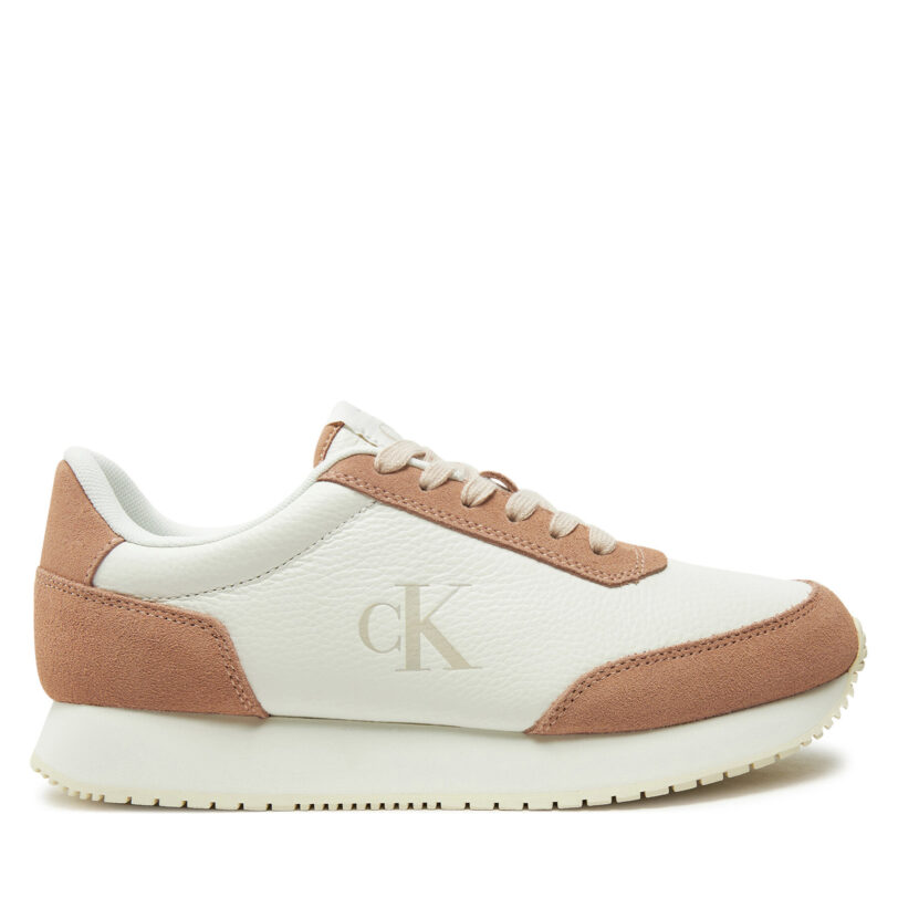 Сникърси Calvin Klein Jeans Runner Laceup Low Mix Mg YW0YW01798 Бял цвят на ниска цена