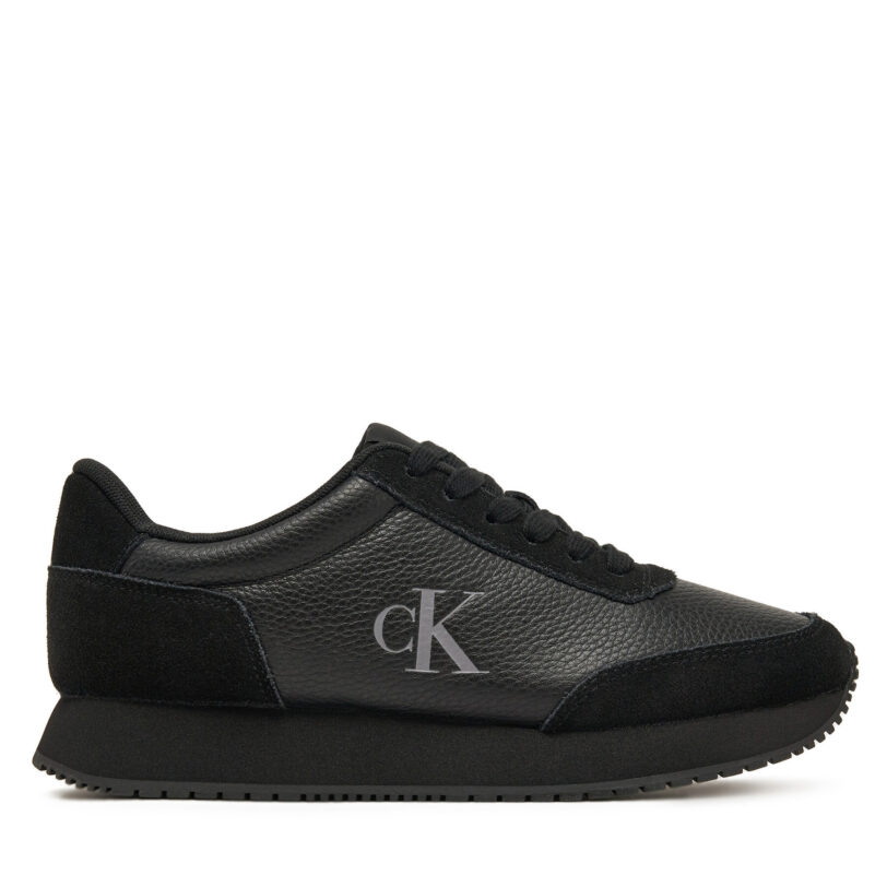Сникърси Calvin Klein Jeans Runner Laceup Low Mix Mg YW0YW01798 Черен цвят на ниска цена