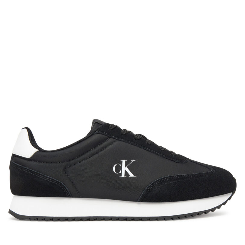 Сникърси Calvin Klein Jeans Runner Laceup Mg Nylon Mix YW0YW01828 Черен цвят на ниска цена