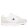 Сникърси Calvin Klein Jeans Runner Laceup Sock Mg Nylon Mix YW0YW01644 Бял цвят на ниска цена