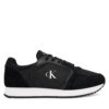 Сникърси Calvin Klein Jeans Runner Laceup Sock Mg Nylon Mix YW0YW01644 Черен цвят на ниска цена