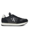 Сникърси Calvin Klein Jeans Runner Sock Laceup Ny-Lth W YW0YW00840 Черен цвят на ниска цена
