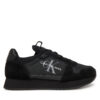 Сникърси Calvin Klein Jeans Runner Sock Laceup Ny-Lth Wn YW0YW00840 Черен цвят на ниска цена
