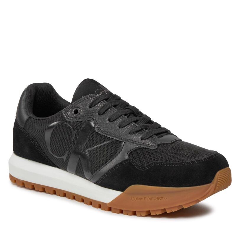 Сникърси Calvin Klein Jeans Toothy Runner Bold Mono YM0YM00583 Черен цвят на ниска цена