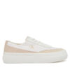 Сникърси Calvin Klein Jeans Vulc Flatform Low Cv Mix Mg YW0YW01770 Бял цвят на ниска цена