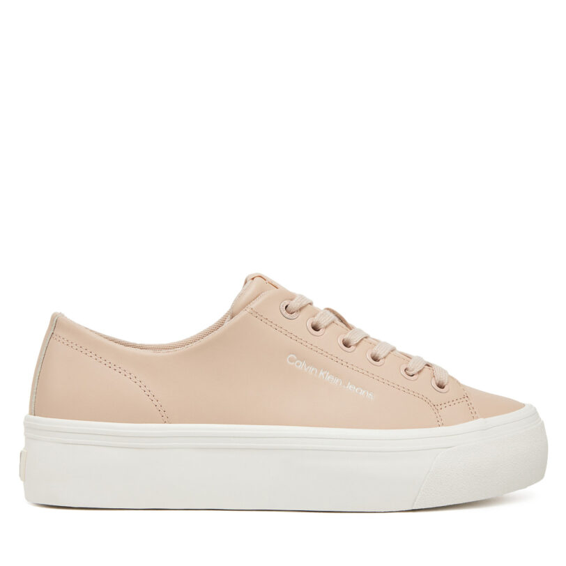 Сникърси Calvin Klein Jeans Vulc Flatform Low Mg Lth YW0YW01771 Розов цвят на ниска цена