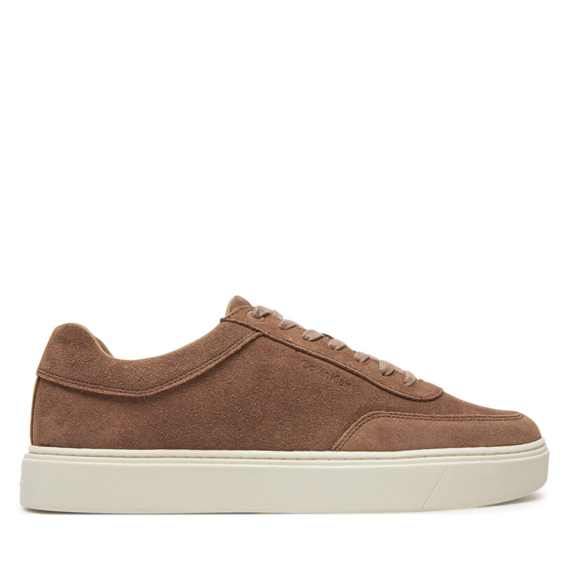 Сникърси Calvin Klein Lace Up Suede HM0HM01792 Кафяв цвят на ниска цена