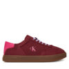 Сникърси Calvin Klein Low Pro Cups Lace Up Sue Mix Mg HW0HW02683 Бордо цвят на ниска цена