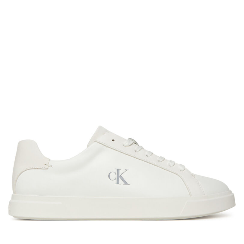 Сникърси Calvin Klein Low Pro Cups Lth Mg HW0HW02823 Бял цвят на ниска цена