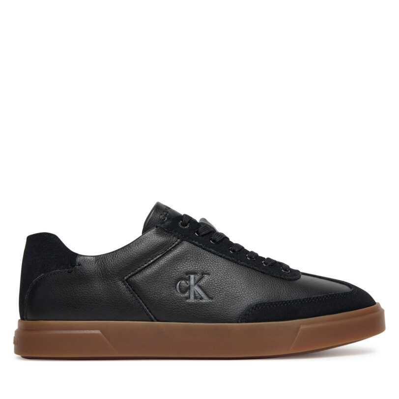 Сникърси Calvin Klein Low Pro Cups Lth Mix Mg HW0HW02825 Черен цвят на ниска цена