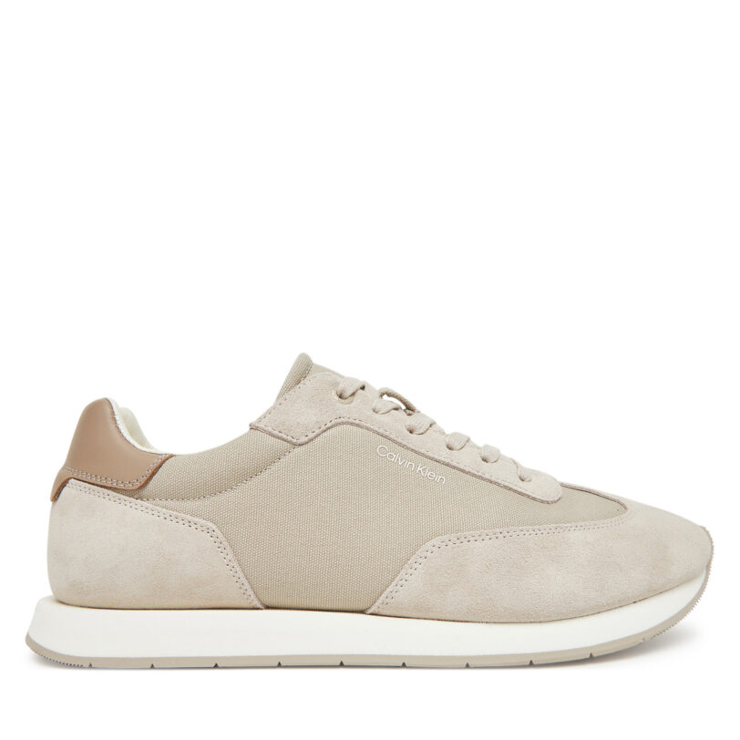 Сникърси Calvin Klein Low Prof Runn Laceup Cv Mix HM0HM01723 Бежов цвят на ниска цена