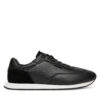 Сникърси Calvin Klein Low Prof Runn Laceup Perf Lth HM0HM01871 Черен цвят на ниска цена