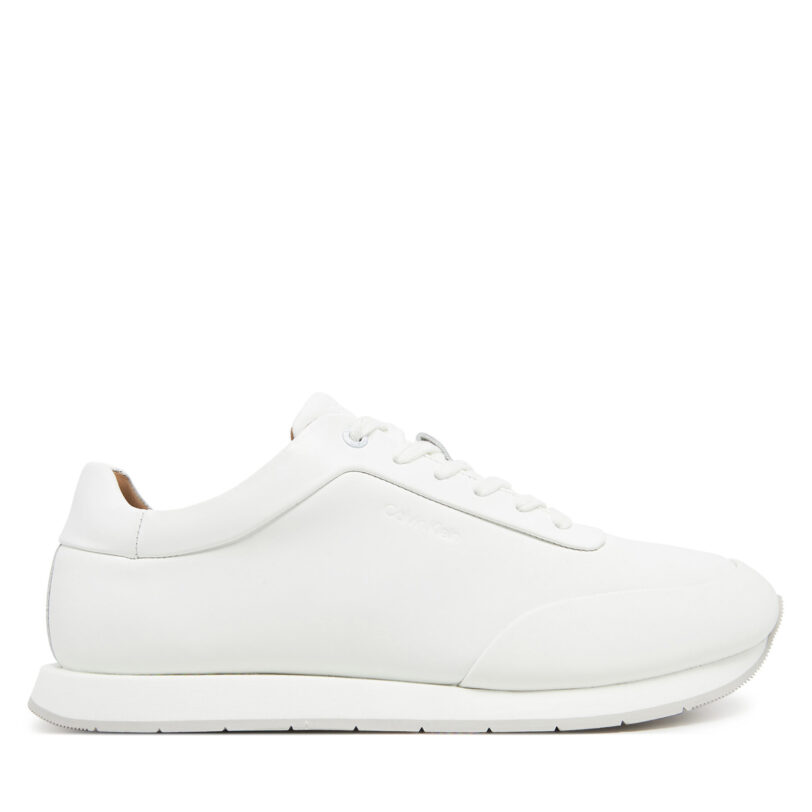 Сникърси Calvin Klein Low Prof Runn Laceup Rubb Lth HM0HM01707 Бял цвят на ниска цена