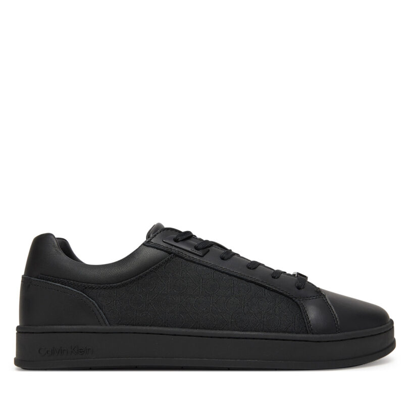 Сникърси Calvin Klein Low Top Lace Up Eyelet Jaq Mono HM0HM01815 Черен цвят на ниска цена