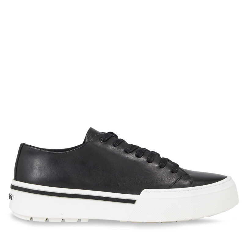 Сникърси Calvin Klein Low Top Lace Up HM0HM01177 Черен цвят на ниска цена