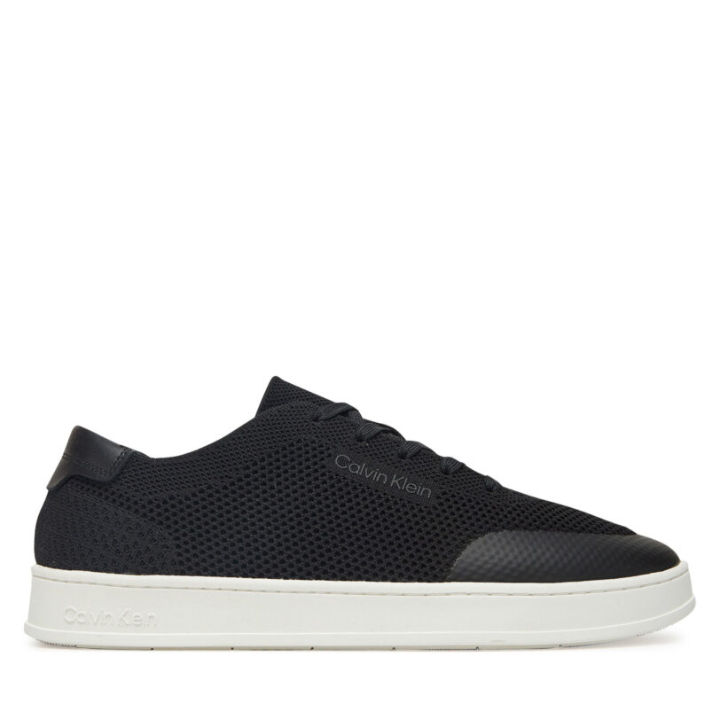 Сникърси Calvin Klein Low Top Lace Up Knit HM0HM01726 Черен цвят на ниска цена
