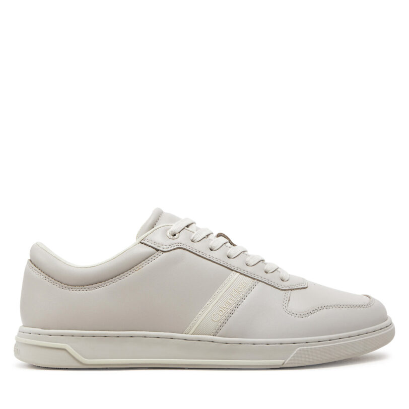 Сникърси Calvin Klein Low Top Lace Up Logo HM0HM01491 Сив цвят на ниска цена