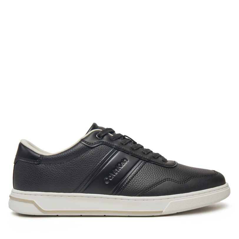 Сникърси Calvin Klein Low Top Lace Up Logo HM0HM01653 Черен цвят на ниска цена