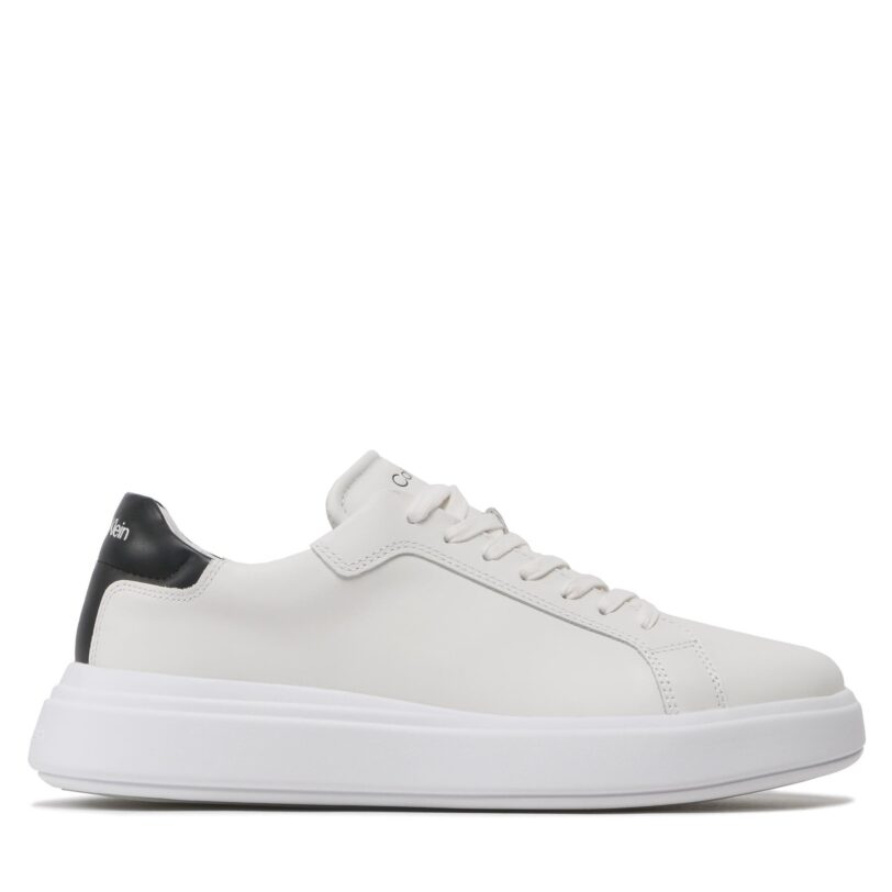 Сникърси Calvin Klein Low Top Lace Up Lth HM0HM01016 Бял цвят на ниска цена