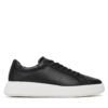Сникърси Calvin Klein Low Top Lace Up Lth HM0HM01016 Черен цвят на ниска цена