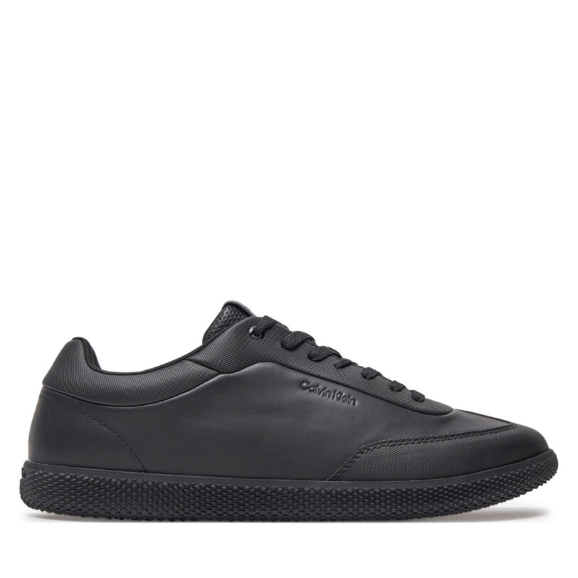 Сникърси Calvin Klein Low Top Lace Up Lth HM0HM01790 Черен цвят на ниска цена