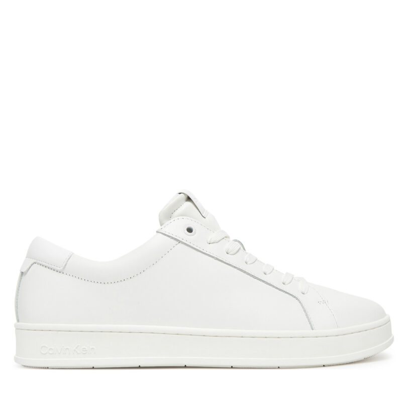 Сникърси Calvin Klein Low Top Lace Up Lth HM0HM01971 Бял цвят на ниска цена