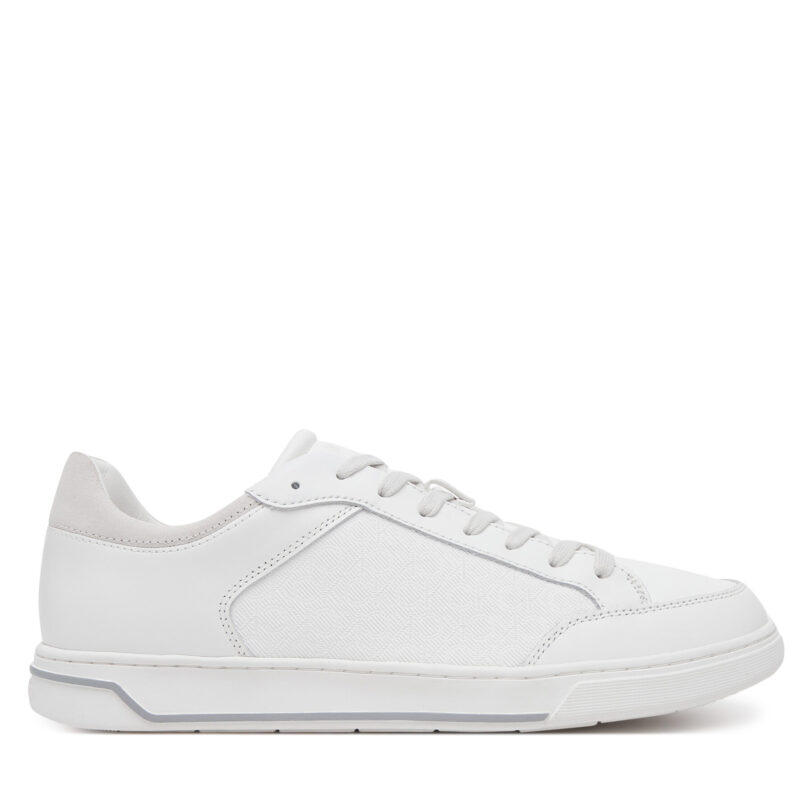 Сникърси Calvin Klein Low Top Lace Up Lth Mono HM0HM01756 Бял цвят на ниска цена