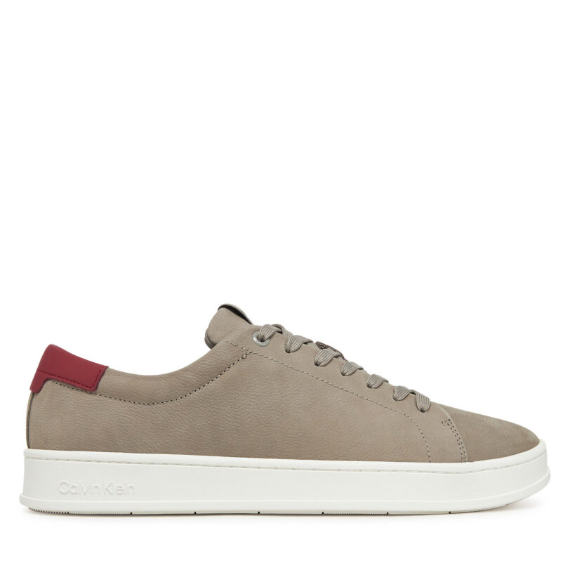 Сникърси Calvin Klein Low Top Lace Up Nu HM0HM01758 Сив цвят на ниска цена