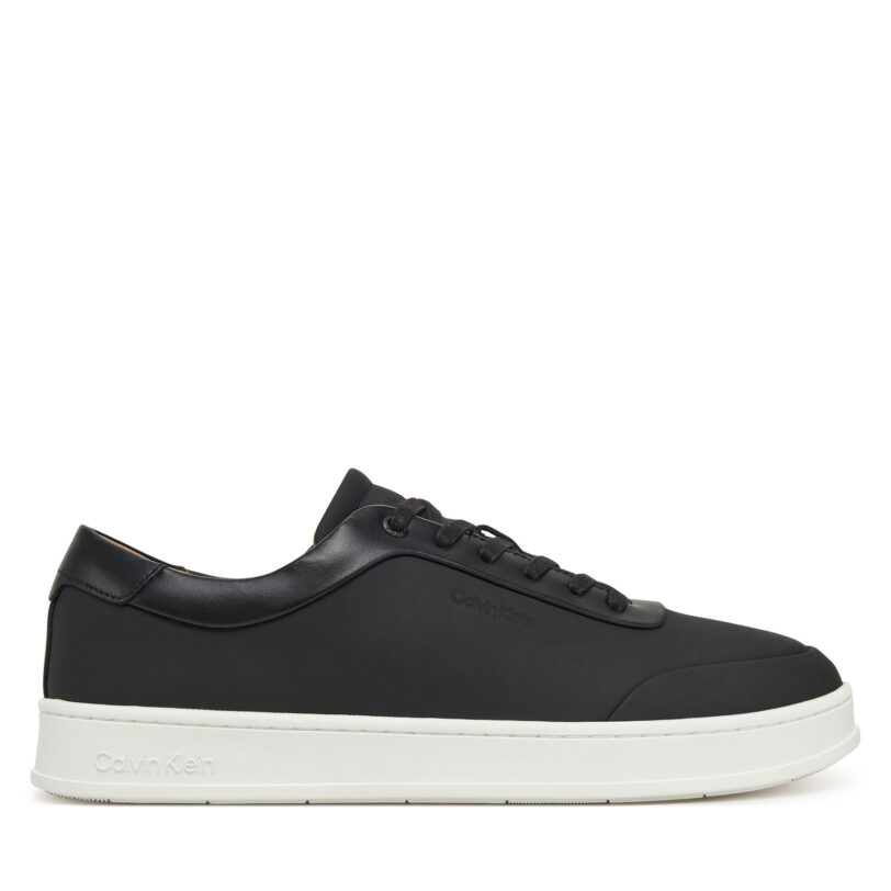 Сникърси Calvin Klein Low Top Lace Up Oxford Rubb Lth HM0HM01708 Черен цвят на ниска цена