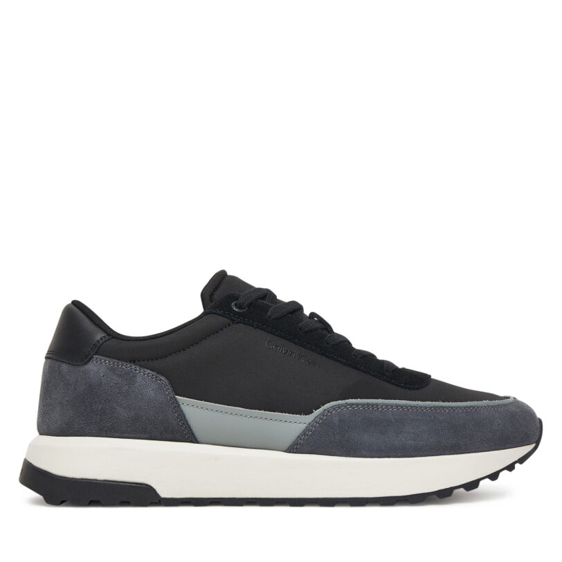 Сникърси Calvin Klein Low Top Lace Up Repreve Mix HM0HM01714 Черен цвят на ниска цена