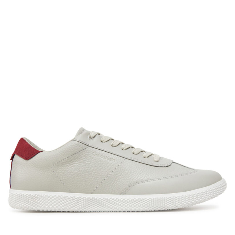 Сникърси Calvin Klein Low Top Lace Up Tmbl Lth HM0HM01803 Бежов цвят на ниска цена