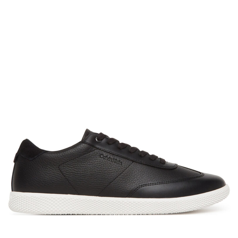 Сникърси Calvin Klein Low Top Lace Up Tmbl Lth HM0HM01803 Черен цвят на ниска цена