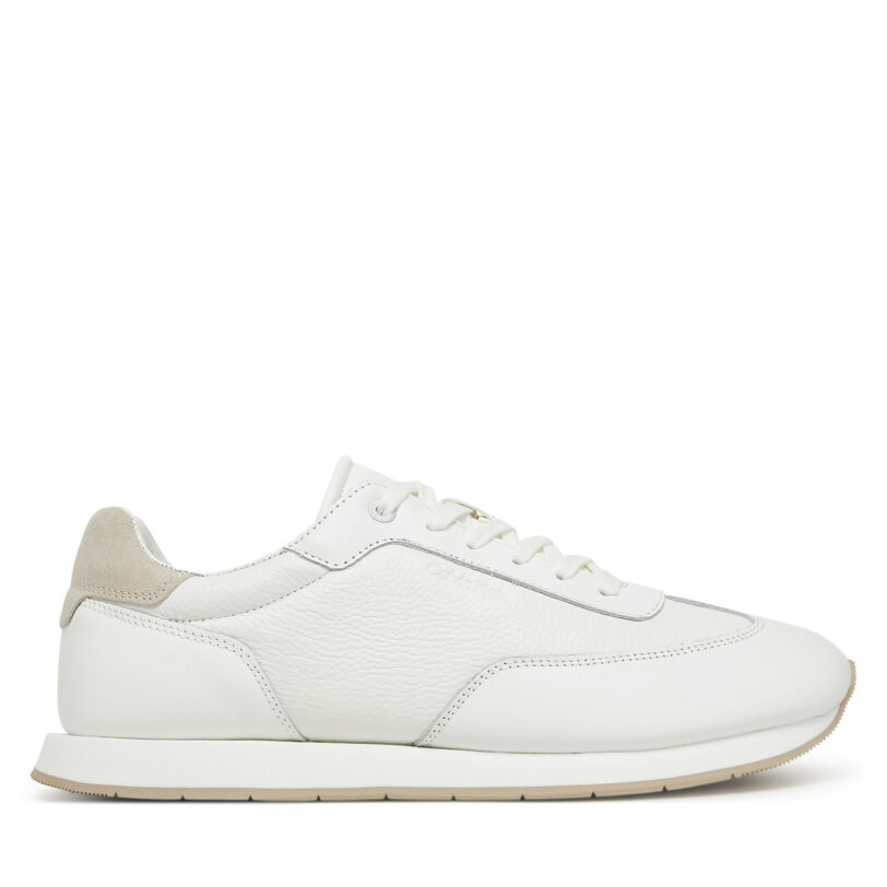 Сникърси Calvin Klein Low Top Lace Up Tmbl Lth HM0HM01804 Бял цвят на ниска цена