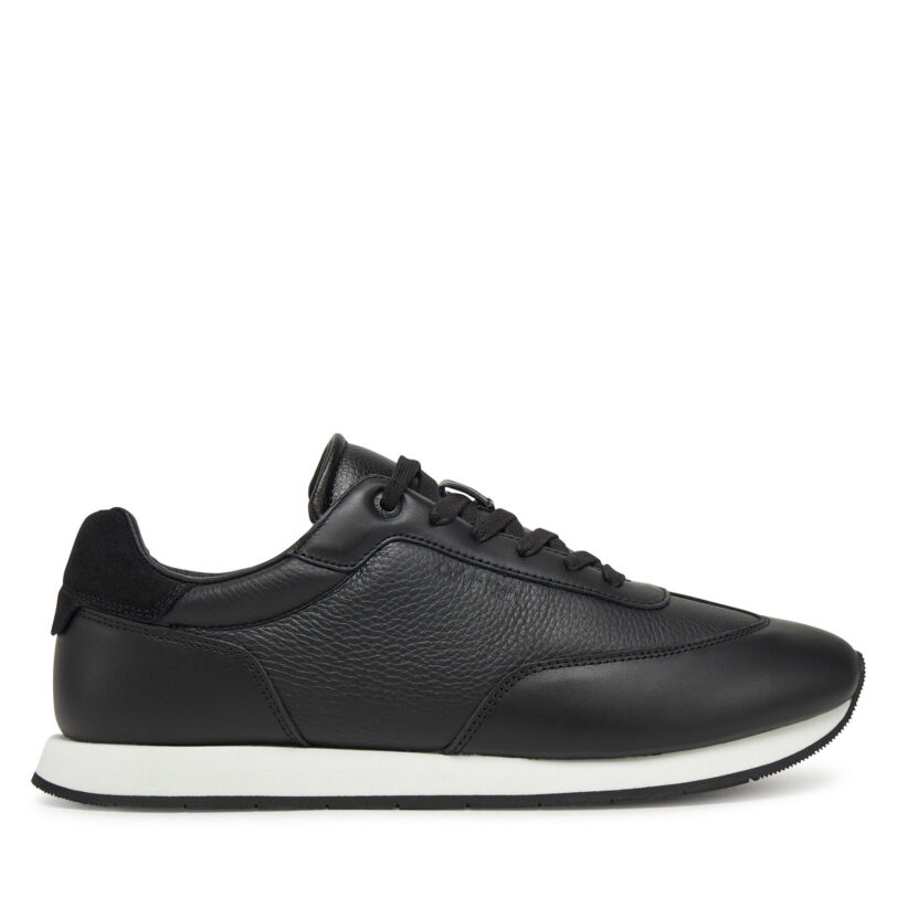 Сникърси Calvin Klein Low Top Lace Up Tmbl Lth HM0HM01804 Черен цвят на ниска цена