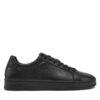 Сникърси Calvin Klein Low Top Lace Up Woven HM0HM01767 Черен цвят на ниска цена