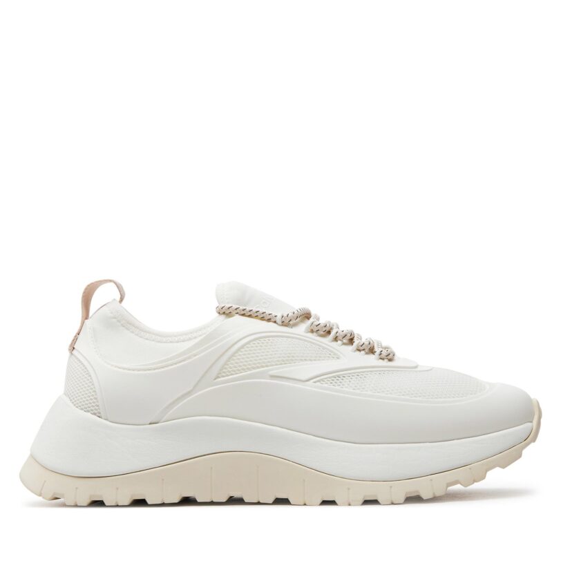 Сникърси Calvin Klein Runner Lace Up Caging HW0HW01900 Бял цвят на ниска цена