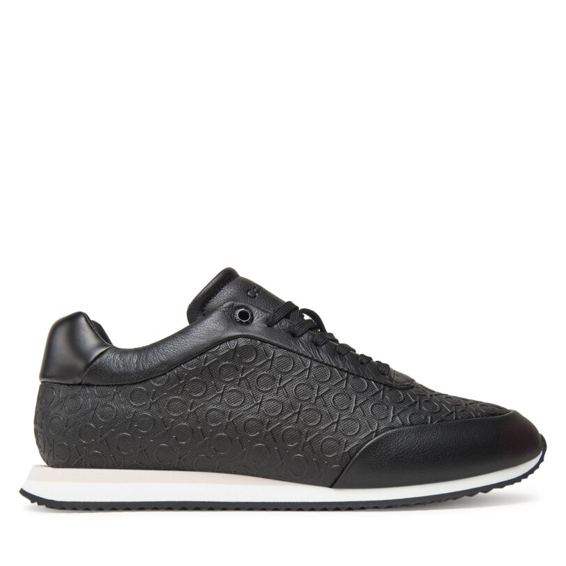 Сникърси Calvin Klein Runner Lace Up Mono Pu HW0HW02574 Черен цвят на ниска цена
