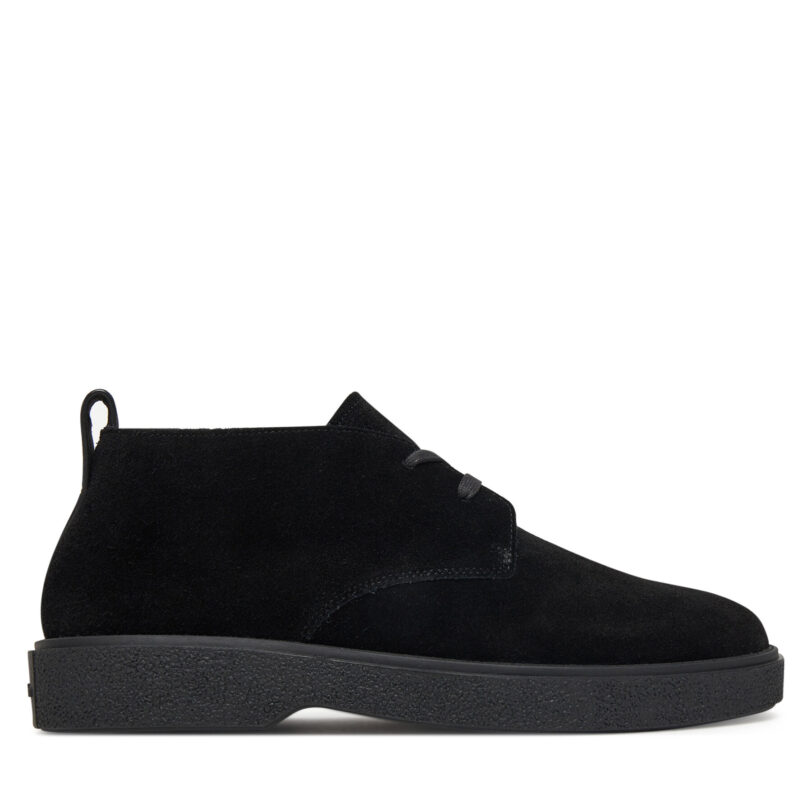 Сникърси Calvin Klein Text Rubber Desert Boot Su HM0HM01978 Черен цвят на ниска цена