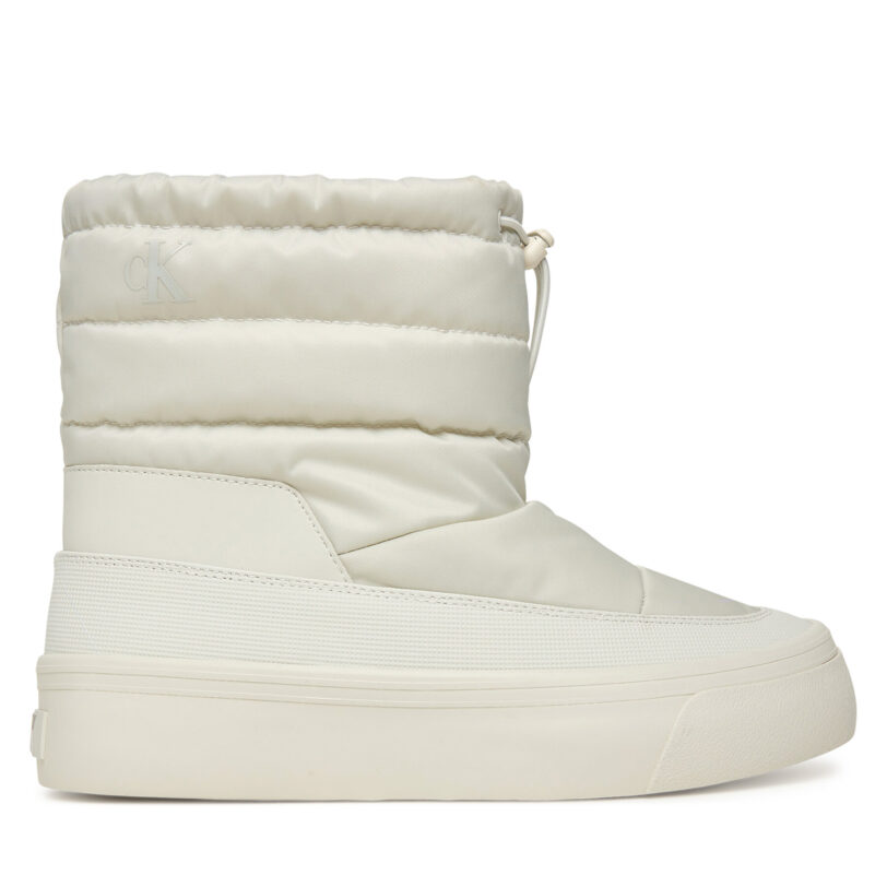 Сникърси Calvin Klein Vulc Flatf Snowboot Nylon Mix Mg YW0YW01977 Бял цвят на ниска цена