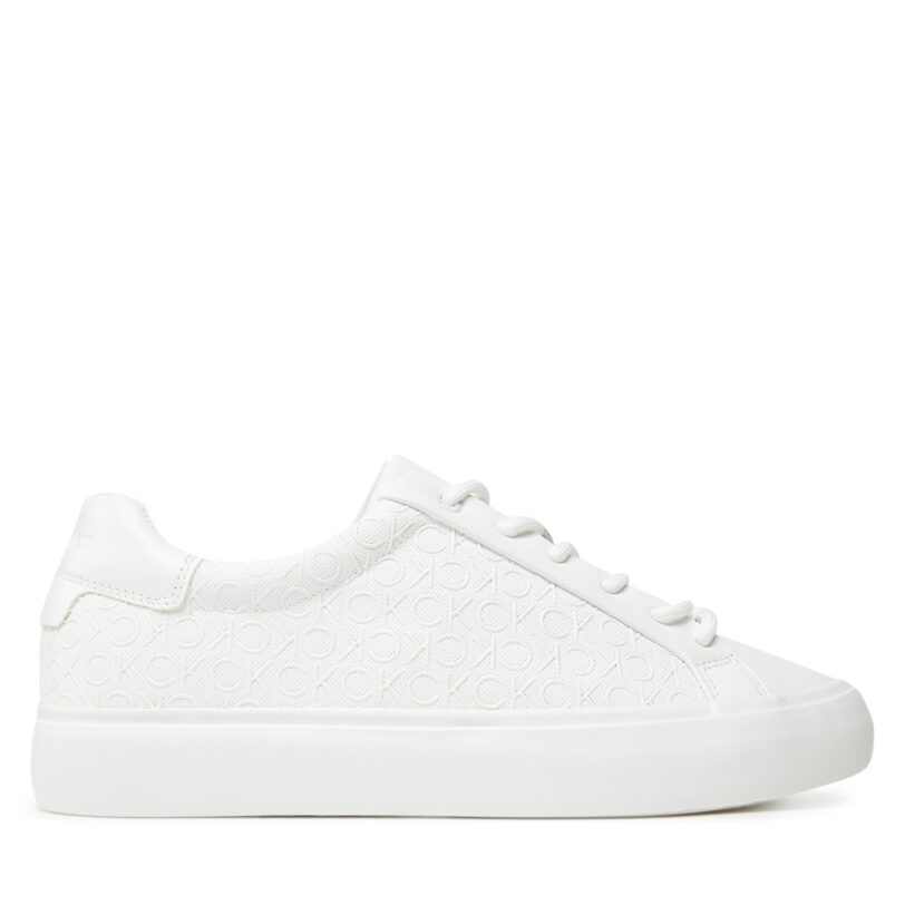 Сникърси Calvin Klein Vulc Lace Up Mono Pu HW0HW02573 Бял цвят на ниска цена