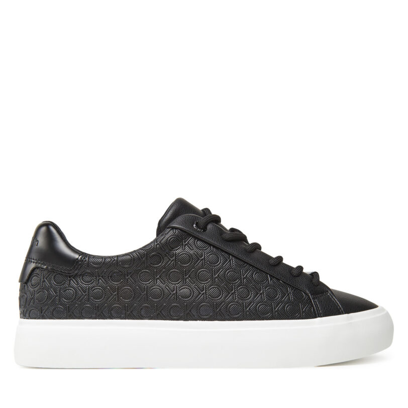 Сникърси Calvin Klein Vulc Lace Up Mono Pu HW0HW02573 Черен цвят на ниска цена