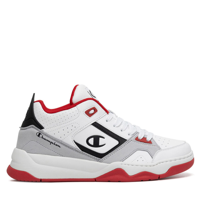 Сникърси Champion OVERTIME MID S22274-WW012 Бял цвят на ниска цена