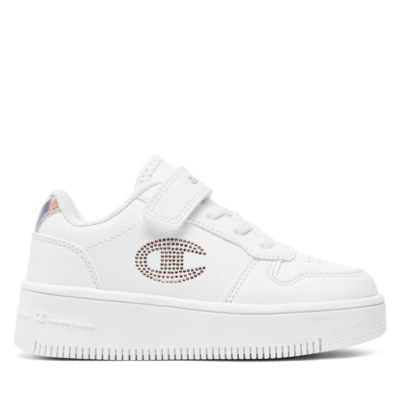 Сникърси Champion Rebound Platform Glitter G Ps Low Cut Shoe S32830-CHA-WW008 Бял цвят на ниска цена