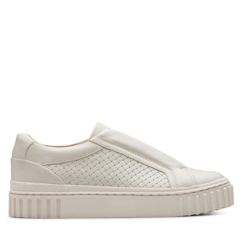 Сникърси Clarks Mayhill Bay 26181207 Бял цвят на ниска цена