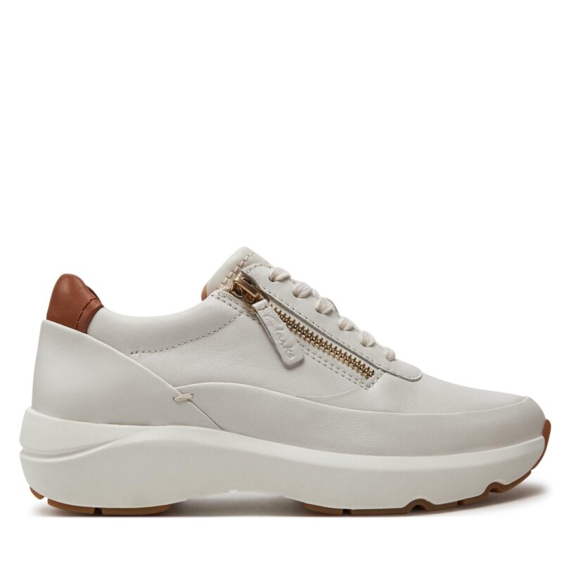 Сникърси Clarks Tivoli Zip 26176650 Екрю цвят на ниска цена