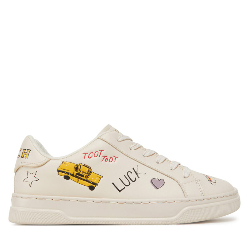 Сникърси Coach CAQ45 Екрю цвят на ниска цена
