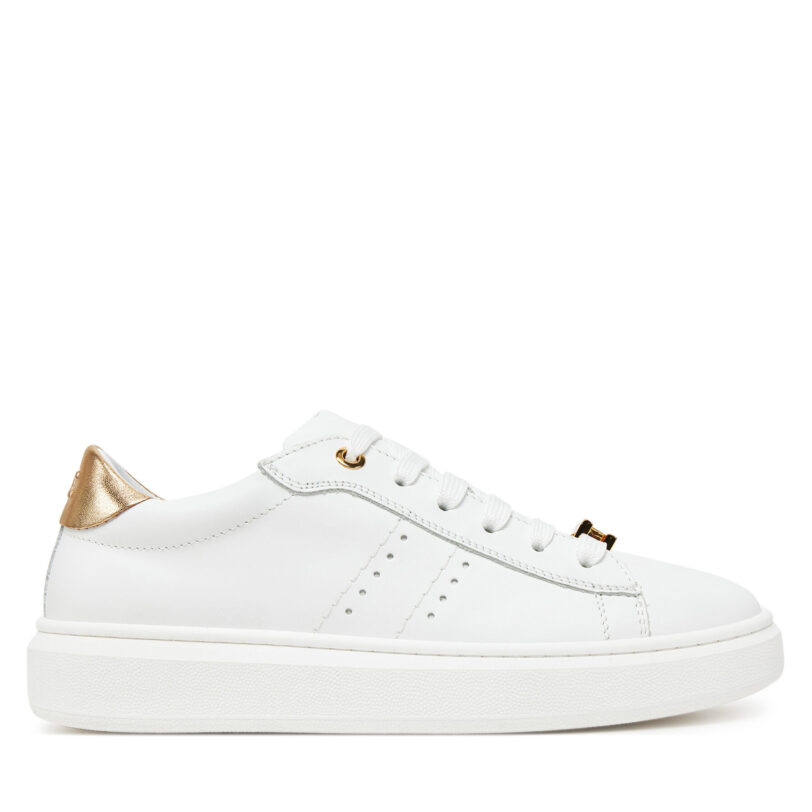 Сникърси Elisabetta Franchi F4-A9E-0034 S Бял цвят на ниска цена