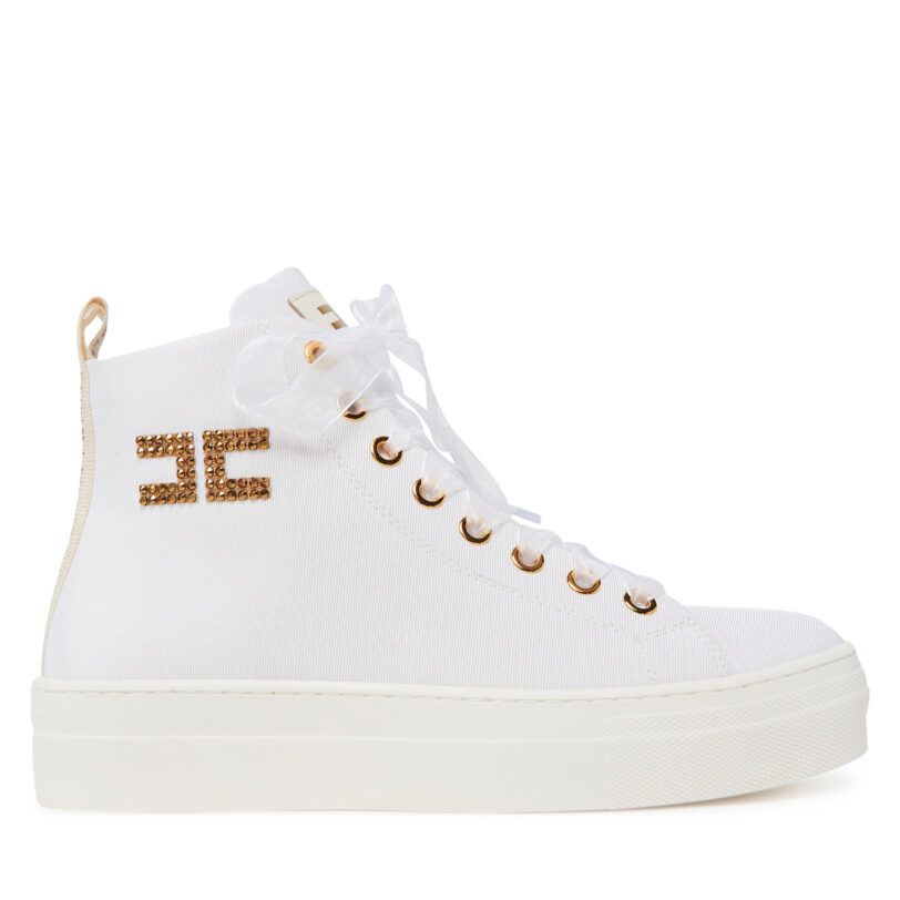 Сникърси Elisabetta Franchi F4-A9E-0243 Бял цвят на ниска цена